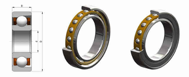 德國HQW角接觸球軸承C2215H圖紙